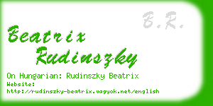 beatrix rudinszky business card